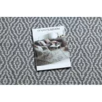 TOP! Kab. Fonott Sizal CASA Eco szőnyeg boho  gyémánt 22084 antracit / sárga, újrahasznosított szőnyeg 75x150 cm