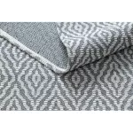 TOP! Kab. Fonott Sizal CASA Eco szőnyeg boho  gyémánt 22084 antracit / sárga, újrahasznosított szőnyeg 75x150 cm