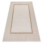 TOP! Kab. Fonott sizal szőnyeg SION 21782 lapos szövött ecru / bézs 60x250 cm