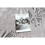 TOP! Kab. Fonott sizal szőnyeg SION futószőnyeg, pálmalevelek, tropikus 2837 lapos szövött ecru / rózsaszín 70x200 cm