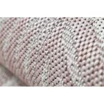 TOP! Kab. Fonott sizal szőnyeg SION futószőnyeg, pálmalevelek, tropikus 2837 lapos szövött ecru / rózsaszín 70x200 cm