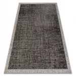 TOP! Kab. Fonott sizal floorlux szőnyeg 20401 fekete / ezüst  240x330 cm