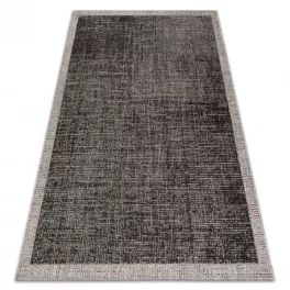   TOP! Kab. Fonott sizal floorlux szőnyeg 20401 fekete / ezüst  240x330 cm
