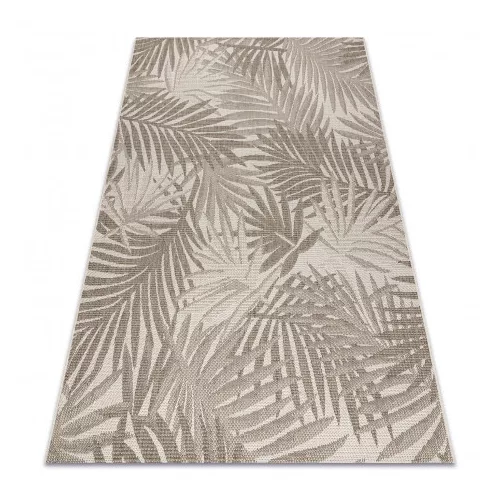 TOP! Kab. Fonott sizal floorlux szőnyeg 20504 levelek pezsgő / sötét szürke dzsungel 80x150 cm