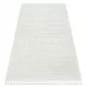 TOP! Kab. Szőnyeg SEVILLA AC53B csíkok fehér ehér Rojt BERBER shaggy 140x190 cm