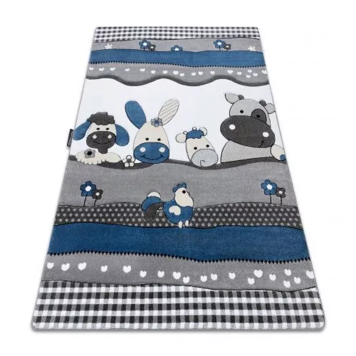 TOP! Kab. PETIT szőnyeg FARM ÁLLATOK kék 160x220 cm