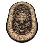 TOP! Kab. Royal szőnyeg ovális adr 521 fekete  100x180 cm