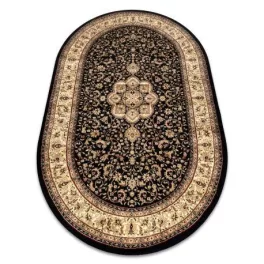 TOP! Kab. Royal szőnyeg ovális adr 521 fekete  100x180 cm