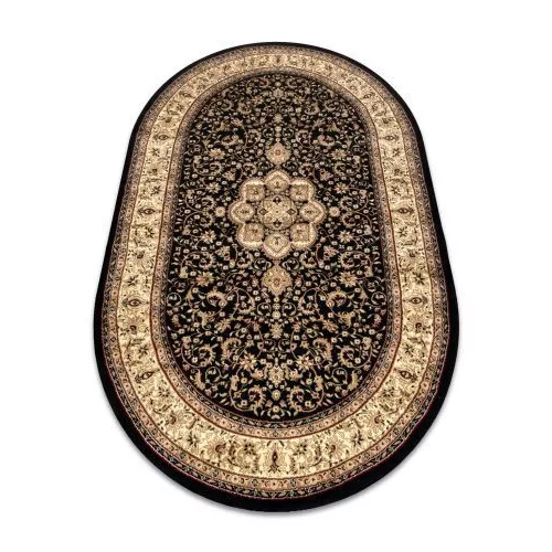 TOP! Kab. Royal szőnyeg ovális adr 521 fekete  100x180 cm