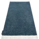 TOP! Kab. Szőnyeg BERBER 9000 kék Rojt shaggy 240x330 cm