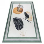 TOP! Kab. ANDRE 1088 mosható szőnyeg Absztrakció csúszásgátló - fehér / zöld 160x220 cm