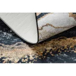 TOP! Kab. ANDRE 1124 mosható szőnyeg Márvány csúszásgátló - fekete 80x150 cm