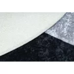 TOP! Kab. BAMBINO 2139 kör mosható szőnyeg - foci gyerekeknek csúszásgátló - fekete / fehér kör 120 cm