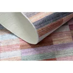 TOP! Kab. ANDRE 2295 mosható szőnyeg Csík csúszásgátló - rózsaszín / kék 80x150 cm