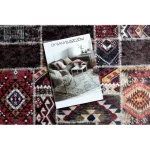 TOP! Kab. ANDRE 2305 mosható szőnyeg keleti patchwork csúszásgátló - bordó / barna 160x220 cm