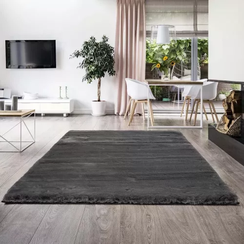 TOP! TRD. Luxus pihe-puha Nyuszi szőnyeg 120x170cm Antracit