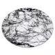 TOP! Kab. Modern COZY szőnyeg 8871 Kör, Marble, Márvány  - Structural két szintű gyapjú szürke kerék 100 cm