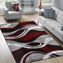 TOP! Szőnyeg Dy. Otto 01 szürke-piros 200 x 290 cm