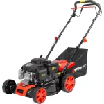 TOP! Benzinmotoros fűnyíró, Strend Pro Garden QL41S-139, fekete/piros, vágásszélesség: 40,6 cm, Loncin LC1P65FE-4 motor, 139 cm3, 4 ütemű, 2400 W, 3,2 LE, 3600 fordulat/perc, 45 l gyűjtőkosár, önjáró