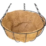 TOP! Akasztó Strend Pro, virágtartó, acél/kókusz, függő, lánccal és kampóval, 25 cm