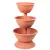 TOP! Műanyag háromszintes virágcserép, Strend Pro Garden Pyramid, terrakotta, átmérők: 25 cm / 32,5 cm / 40 cm, magasság: 79 cm, kerek