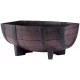 TOP! Műanyag virágláda, Strend Pro Garden Woodeff, sötétbarna, 41 x 29 cm, magasság: 19 cm, hordó formájú, 11 l, fahatású