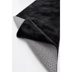 TOP! Den. Furlux fekete 60 x 110cm egyszínű extra puha shaggy szőnyeg