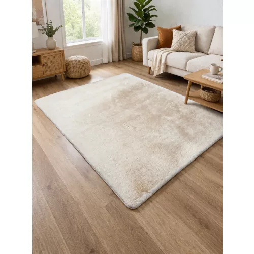 TOP! Den. Furlux homok 60 x 110cm egyszínű extra puha shaggy szőnyeg