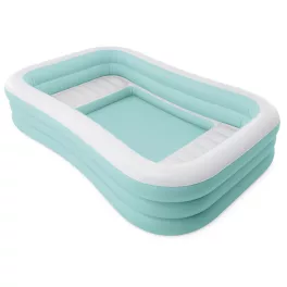   TOP! Családi medence, Intex Swim Center Family Lounge, 264 × 165 × 56 cm, kék, 780 literes, felfújható, beépített ülésekkel (58497)