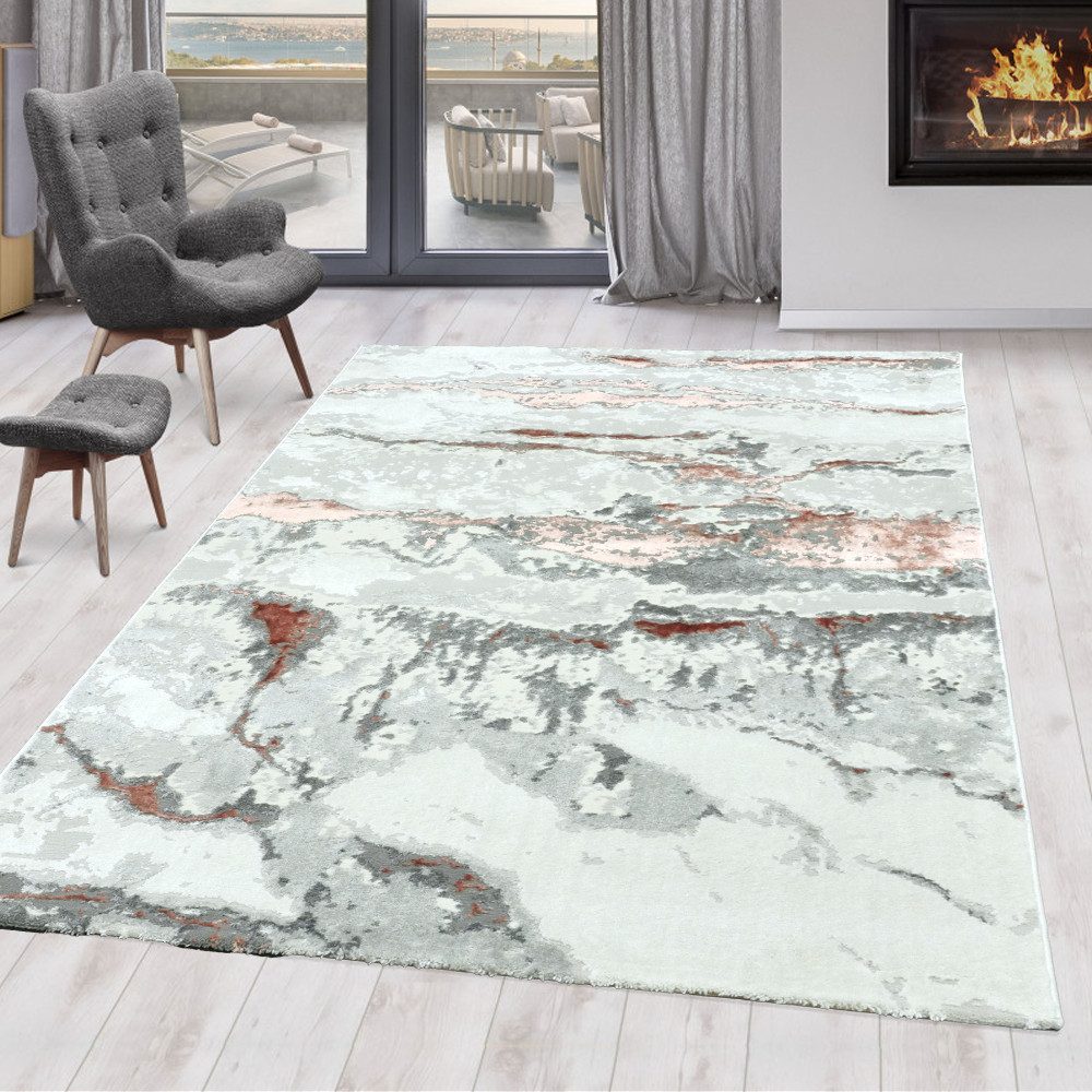 Den. Sunset 8435 Fehér-Pink 120x170cm modern szőnyeg