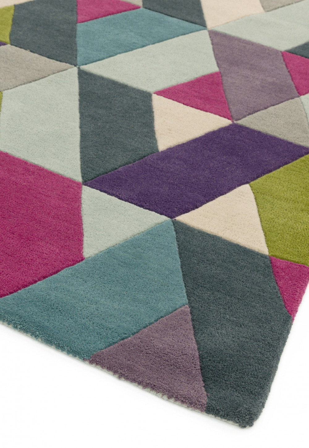 ASY Funk szőnyeg 120x170cm 02 Chevron kék zöld