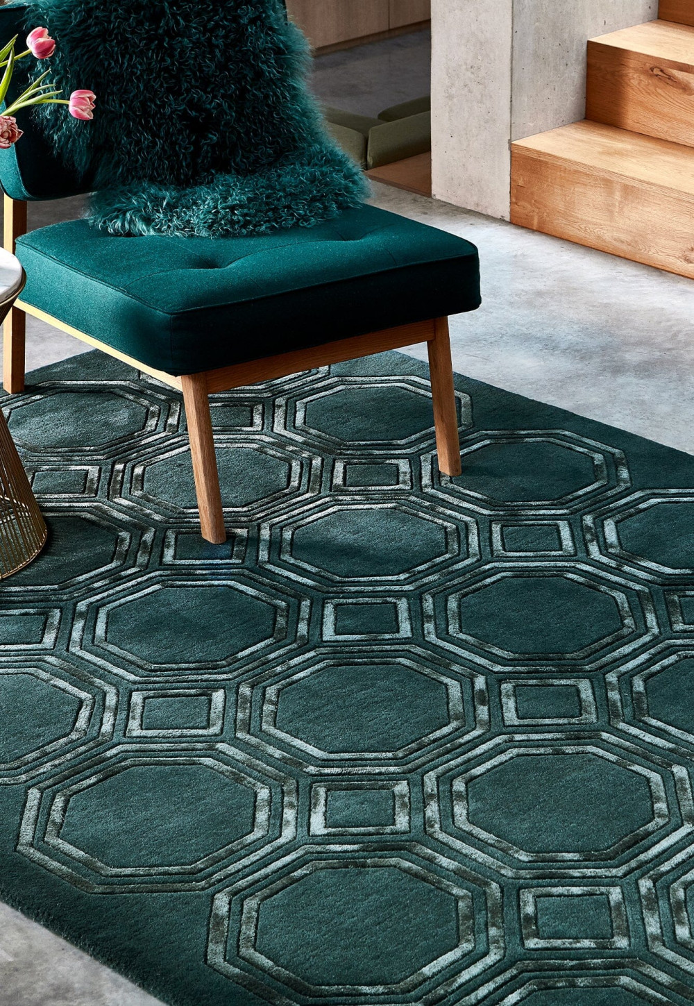ASY Nexus szőnyeg 120x170cm Octagon Petrol