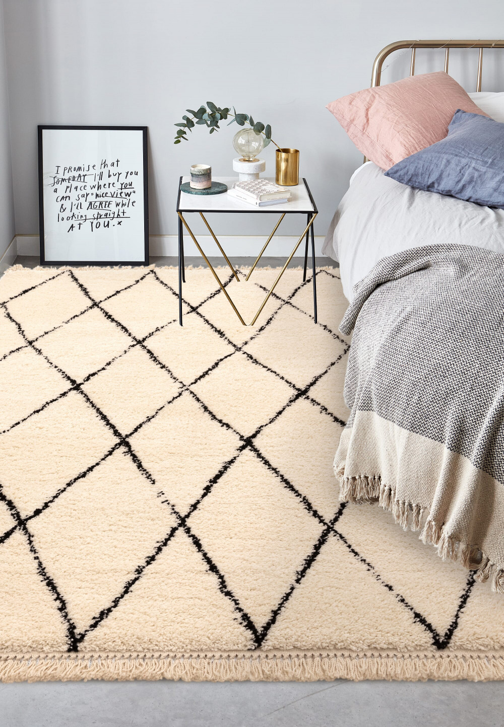 ASY Rocco Rug 120x170cm RC08 CREAM DIAMOND