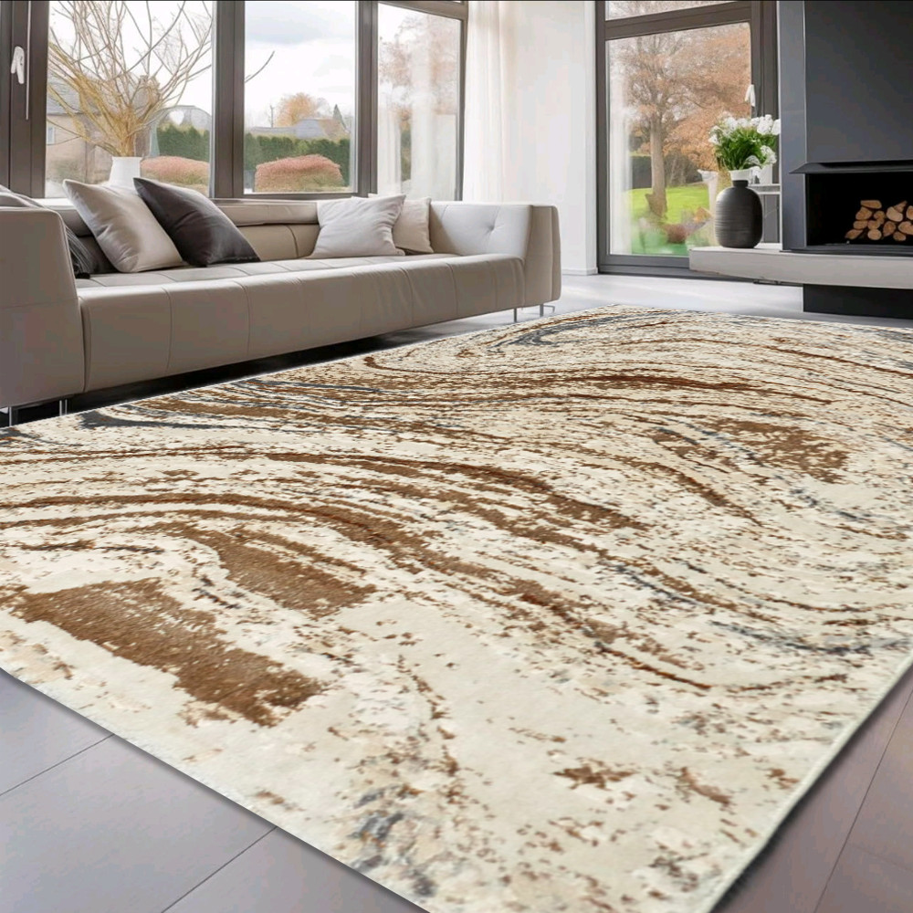 TOP! Den. Sunset new 0838 Cokme-Bézs 120x170cm modern szőnyeg