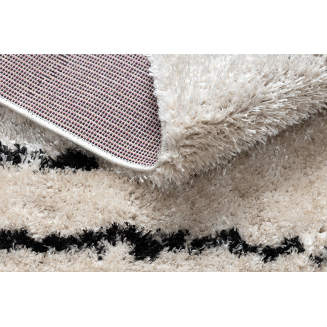 Kab. Szőnyeg FLUFFY 2371 shaggy csík - krém / antracit 140x190 cm