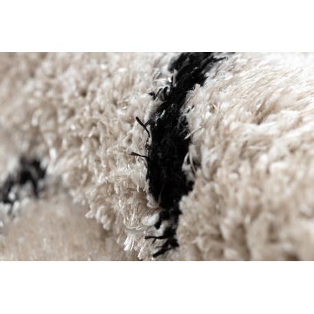 Kab. Szőnyeg FLUFFY 2371 shaggy csík - krém / antracit 140x190 cm