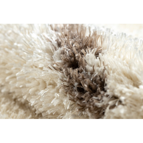Kab. Szőnyeg FLUFFY 2371 shaggy csík - krém / bézs 140x190 cm