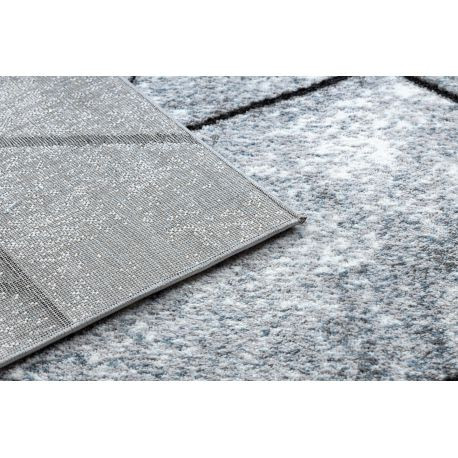 Kab. Modern COZY szőnyeg 8872 Wall, Geometriai, háromszögek - szürke / kék 120x170 cm