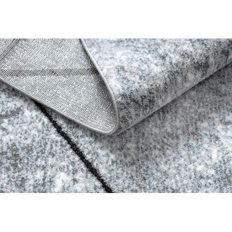 Kab. Modern COZY szőnyeg 8872 Wall, Geometriai, háromszögek - szürke / kék 120x170 cm