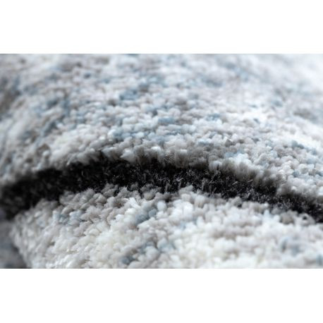 Kab. Modern COZY szőnyeg 8872 Wall, Geometriai, háromszögek - szürke / kék 120x170 cm