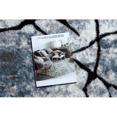 Kab. Modern COZY szőnyeg 8873 Cracks, repedt beton - világos szürke / kék 120x170 cm