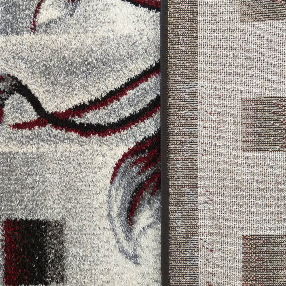 Szőnyeg Dy. Otto 02 szürke-piros 200 x 290 cm
