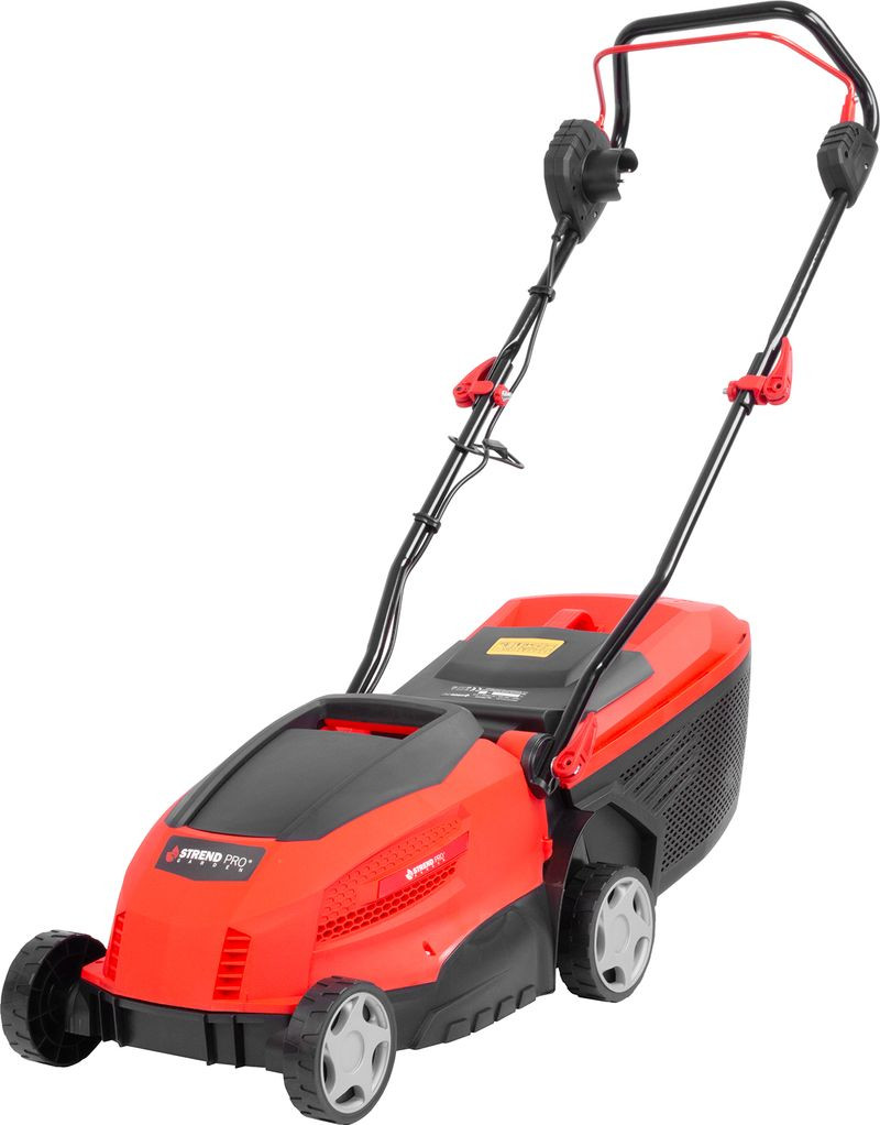 Elektromos fűnyíró, Strend Pro Garden TBE1332, piros/fekete, vágásszélesség: 32 cm, 1300 W, 230 V / 50 Hz, 30 l gyűjtőkosár Elektromos fűnyíró, Strend Pro Garden TBE1332, piros/fekete, vágásszélesség: 32 cm, 1300 W, 230 V / 50 Hz, 30 l gyűjtőkosár