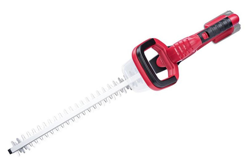 Akkumulátoros sövényvágó, Worcraft CHT-S20LiA ShareSYS, piros/fekete, 51 cm pengehossz, 20 V Li-Ion, 1200 löket/perc, ütésvédelem, maximum 20 mm ágvastagság, akkumulátor és töltő nélkül