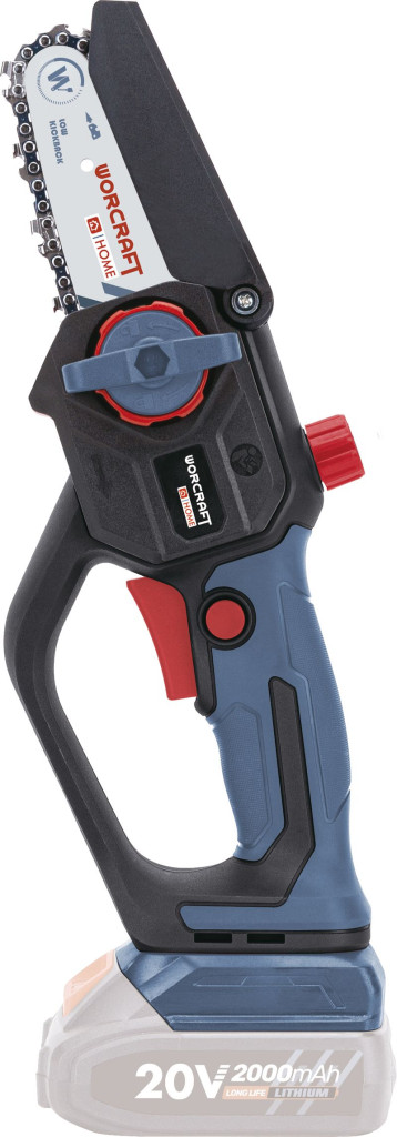 Fűrész Worcraft Home CHS-S20LiCM ShareSYS, 20V Li-ion, 4" lánc, BRUSH, mini láncfűrész, SZETT koffer