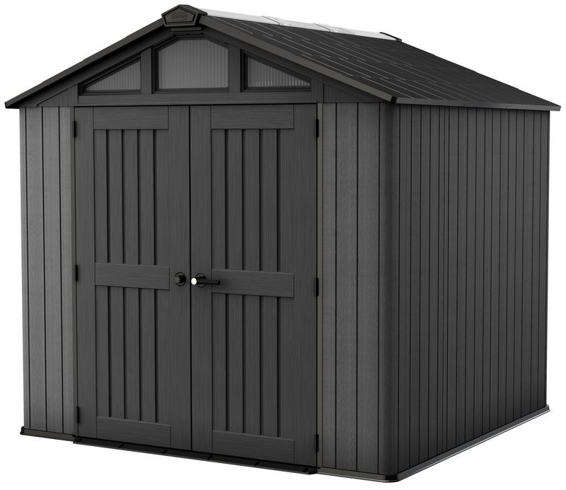 Házikó Keter STRONGHOLD 8X8, szürke, kerti, 254x228,6x220 cm