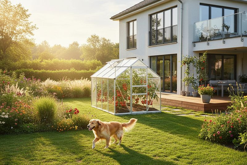 Üvegház, Strend Pro Garden, 250 x 190 x 195 cm, alumínium váz, 6 mm polikarbonát, stabil alappal, jó hőszigeteléssel