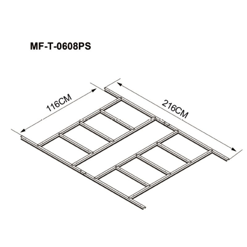 Padlószerkezet kerti házhoz, Strend Pro Garden 2172941-hez, 116 x 216 cm, erős, stabil, könnyű telepítés