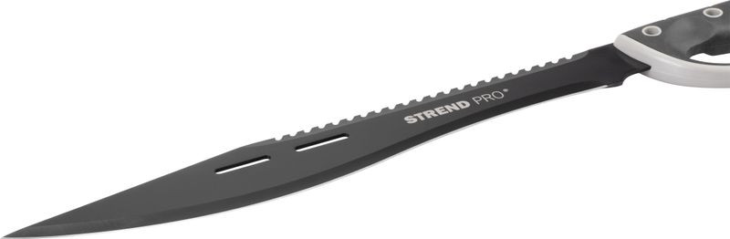 Bozótvágó Strend Pro Tactical, tokkal, fűrésszel, kézvédelemmel, fekete, 61 cm