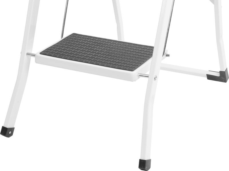 Fellépő, Strend Pro LFD080, 2 fokos, 47cm, fehér, acél, csúszásgátlós, stabil lábú